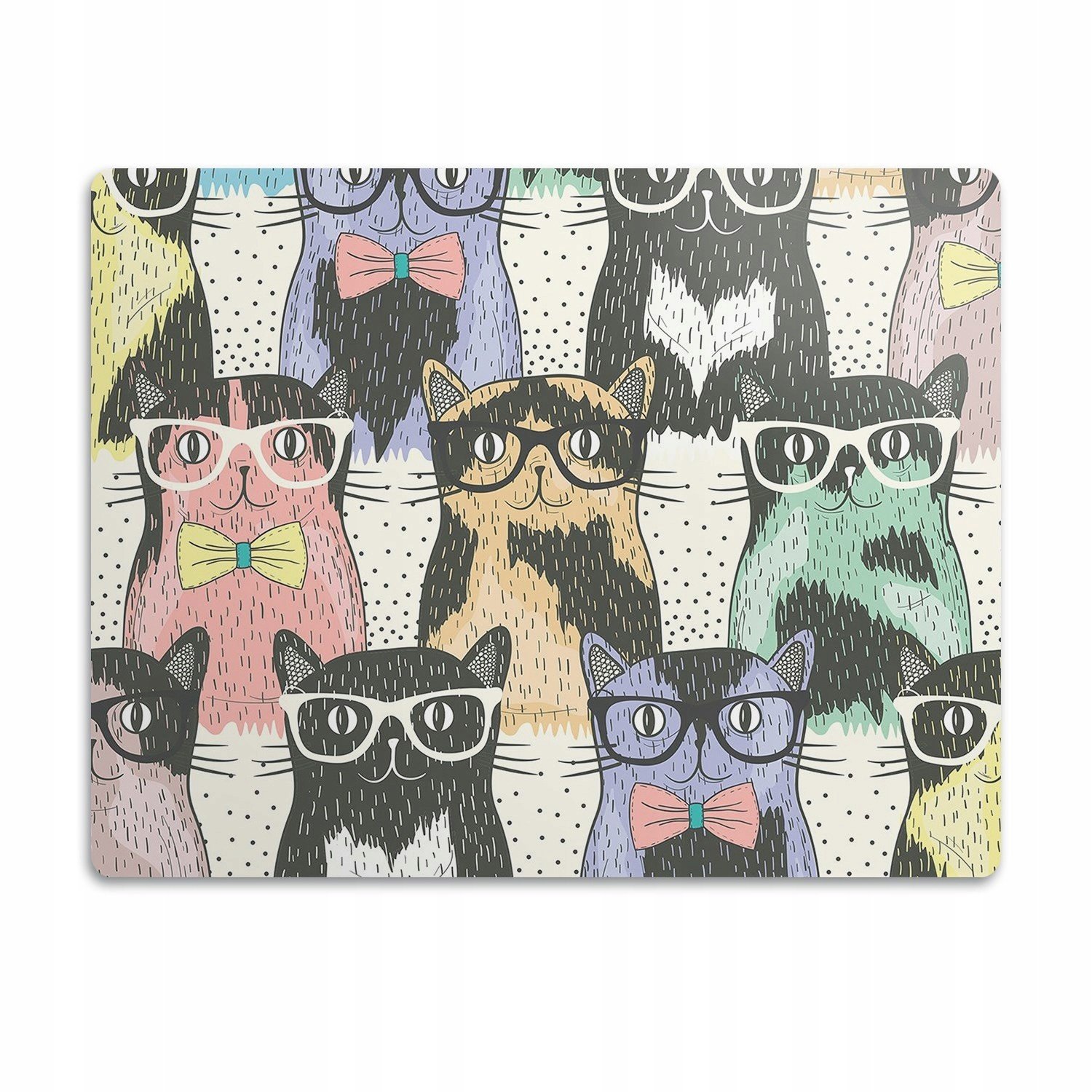 Ochranná podložka pod misky pro psy Kočky brýle 90x60