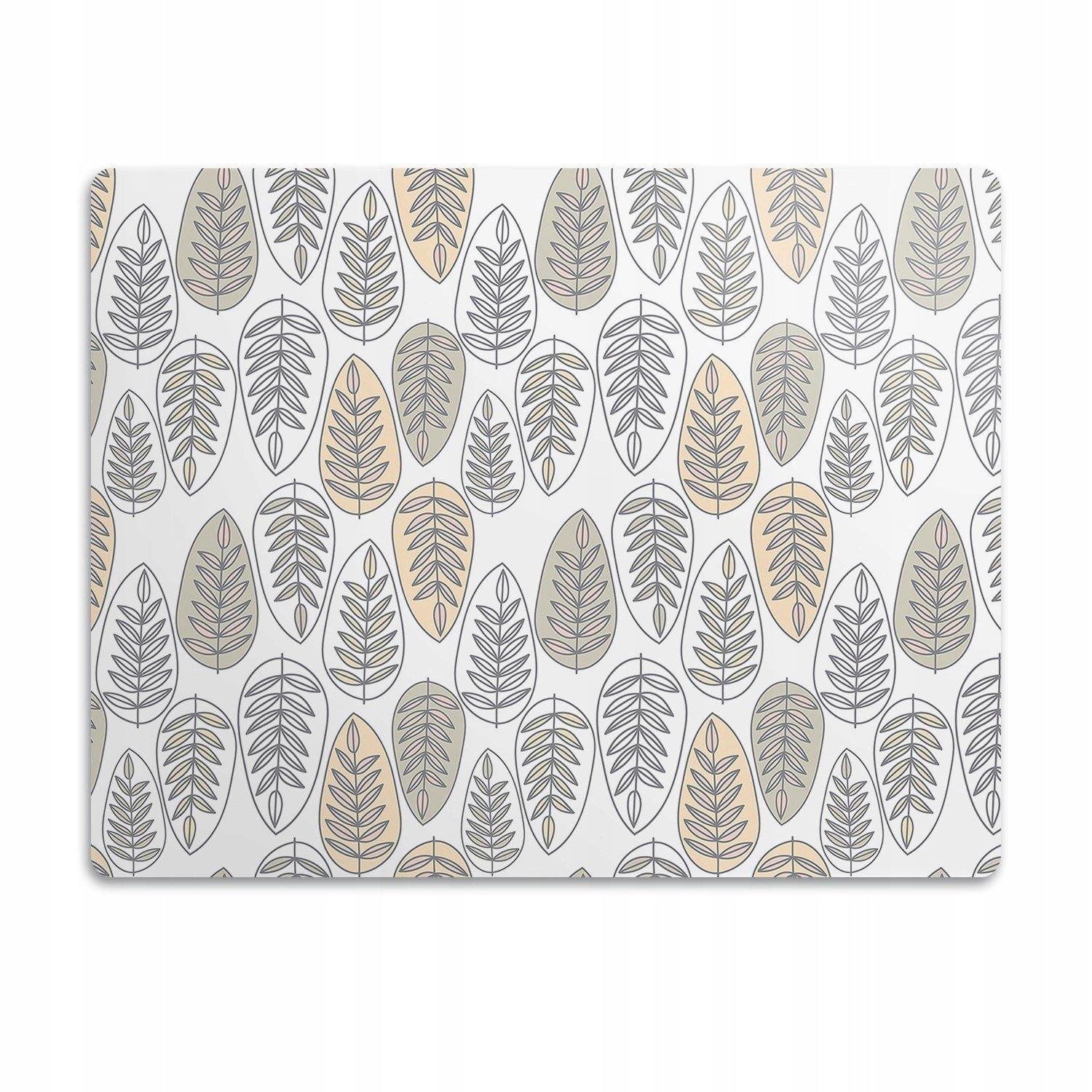 Voděodolná podložka pod misku Grafika listí 90x60 cm