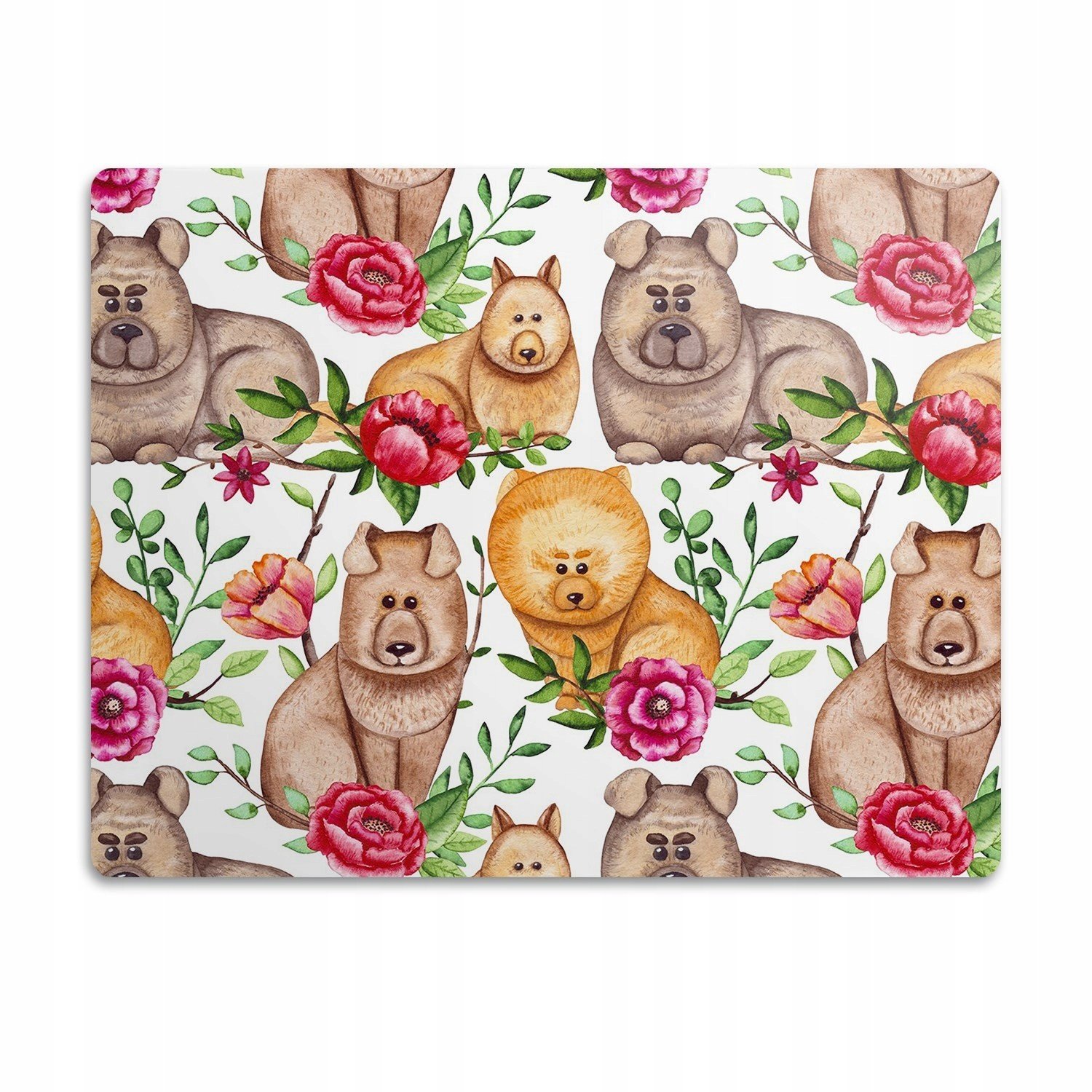 Ochranná podložka pro psa kočky Psi a květiny 90x60