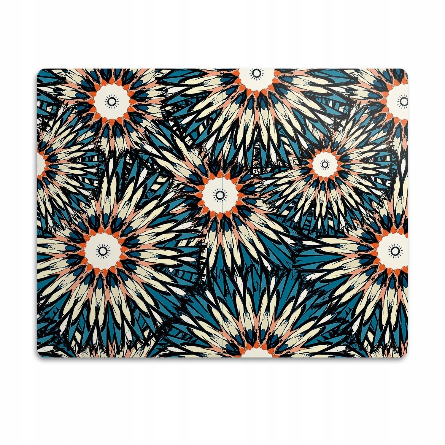 Podložka pro psa pod misku Vzory kruhů barevné 90x60cm