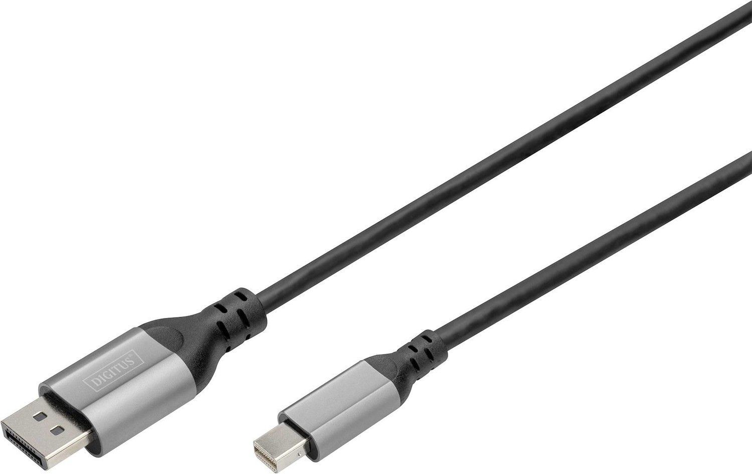 Digitus DisplayPort / Mini-DisplayPort kabel Konektor DisplayPort, Mini DisplayPort konektory 1 m černá DB-340106-010-S DisplayPort 1.4 , stíněný, High Speed