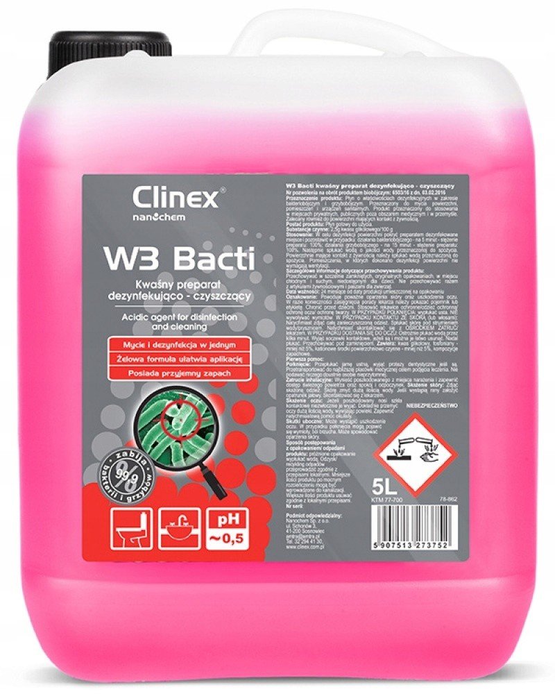 Dezinfekční a čistící přípravek Clinex W3 Bacti