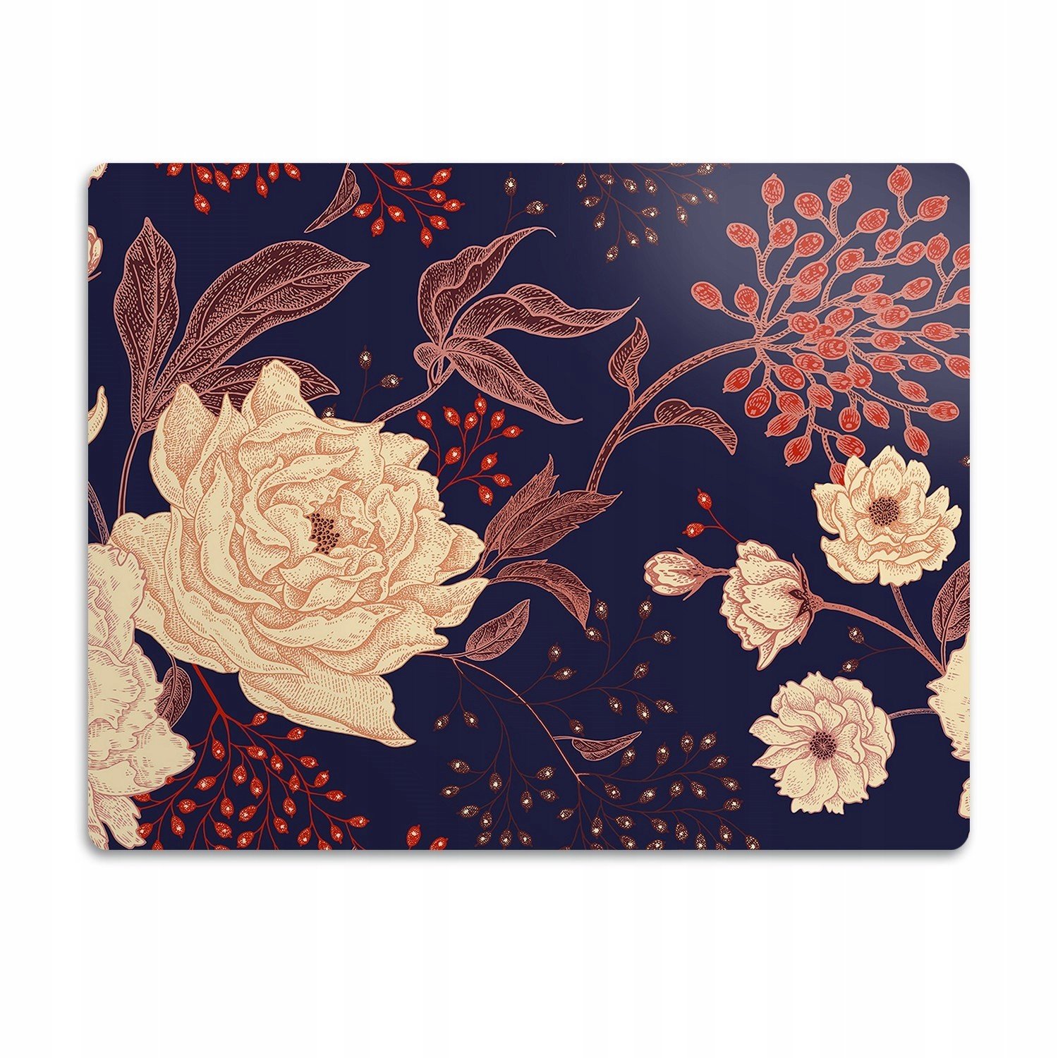 Podložka pod misku Květiny tmavé pozadí 90x60 cm