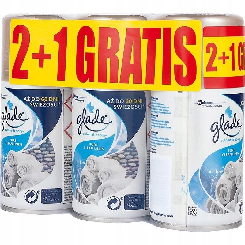 Náplň do osvěžovače Glade Pure Clean Linen 3 ks