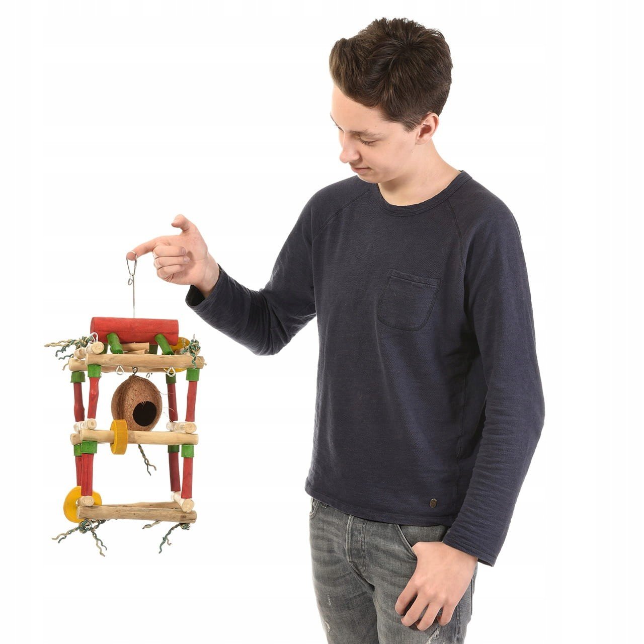 Dřevěná věž Java Gym S/m hračka pro papoušky