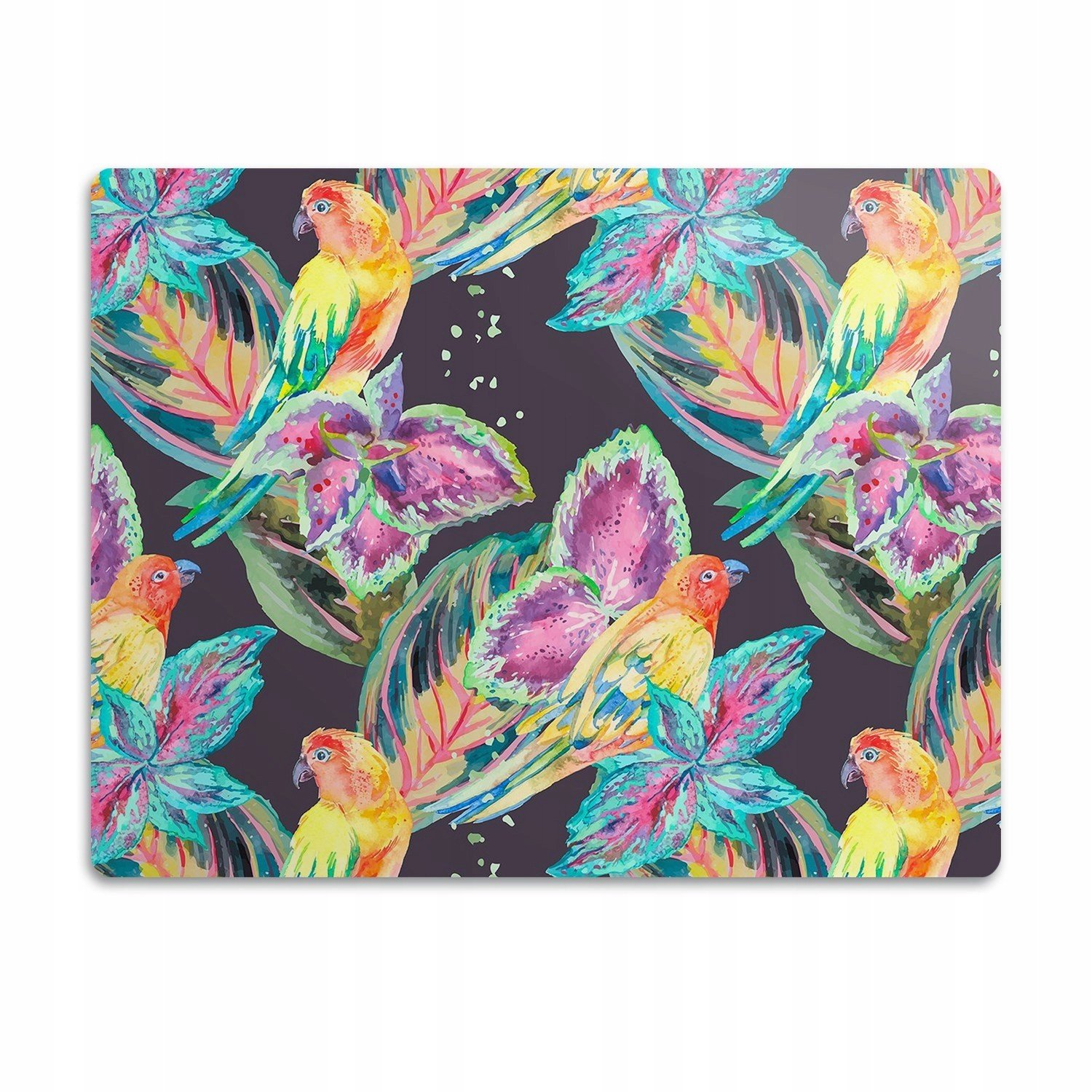 Ochranná podložka pod misky Barevné papoušky 90x60 cm