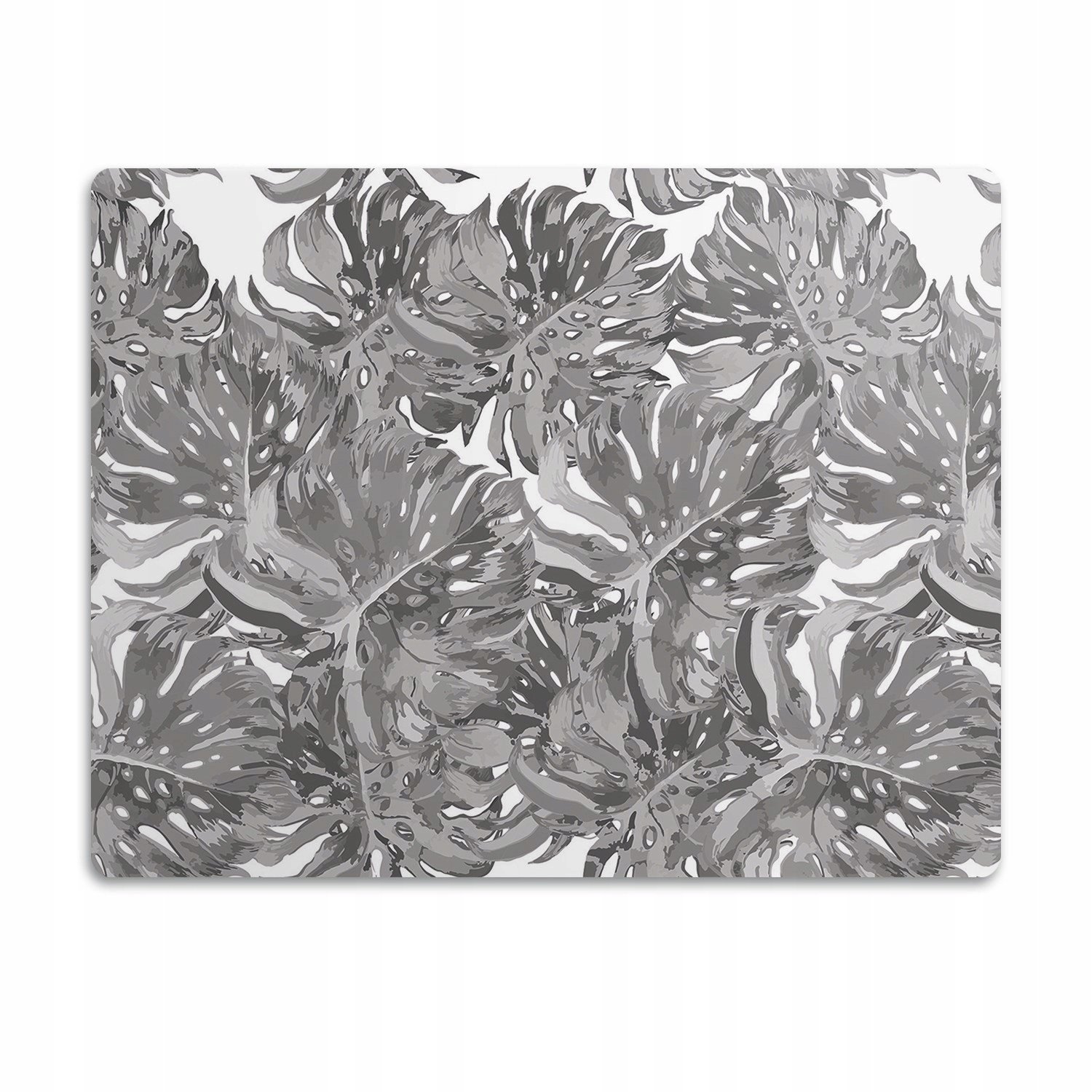 Ochranná podložka pod psí misky Šedé listy 90x60