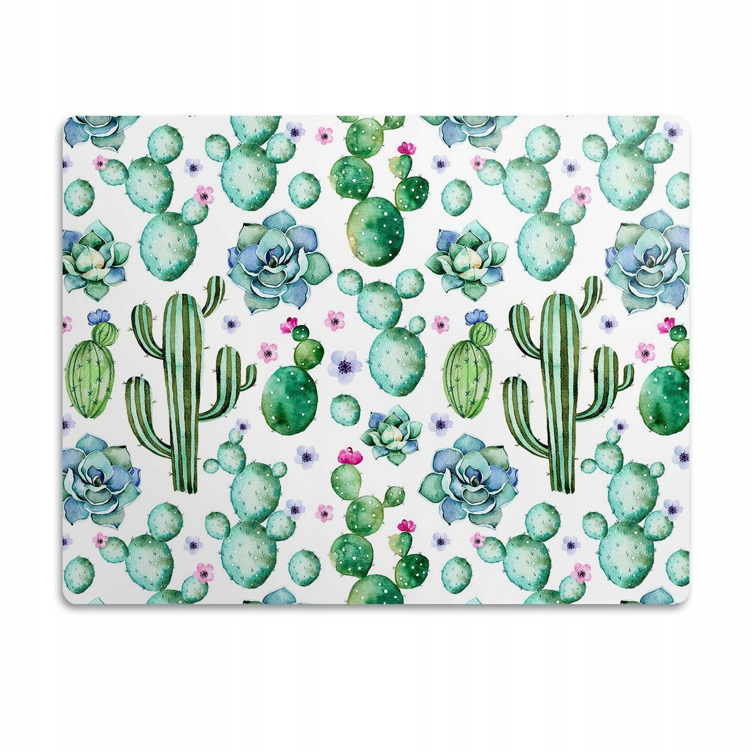 Ochranná podložka pod kočičí toaletu Kaktusy 90x60 cm