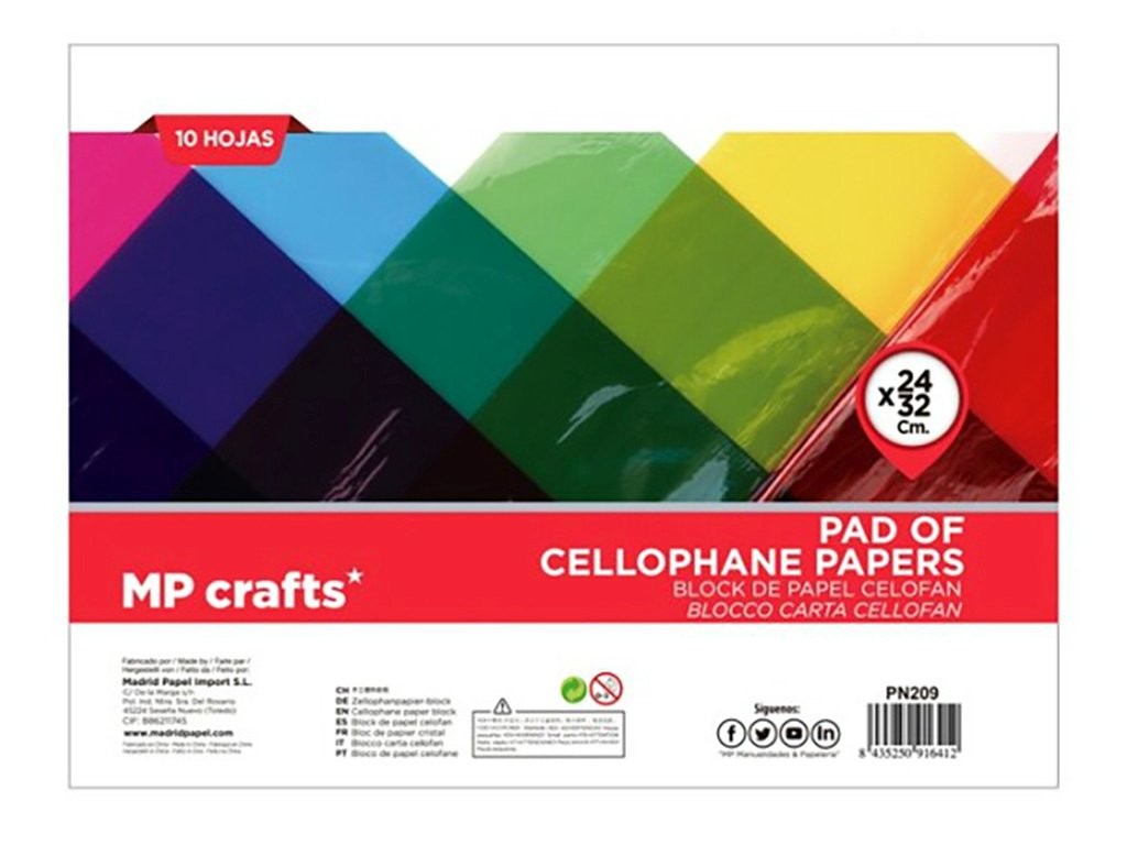Davona Celofánové fólie barevné - 24x34 cm, 10 barev