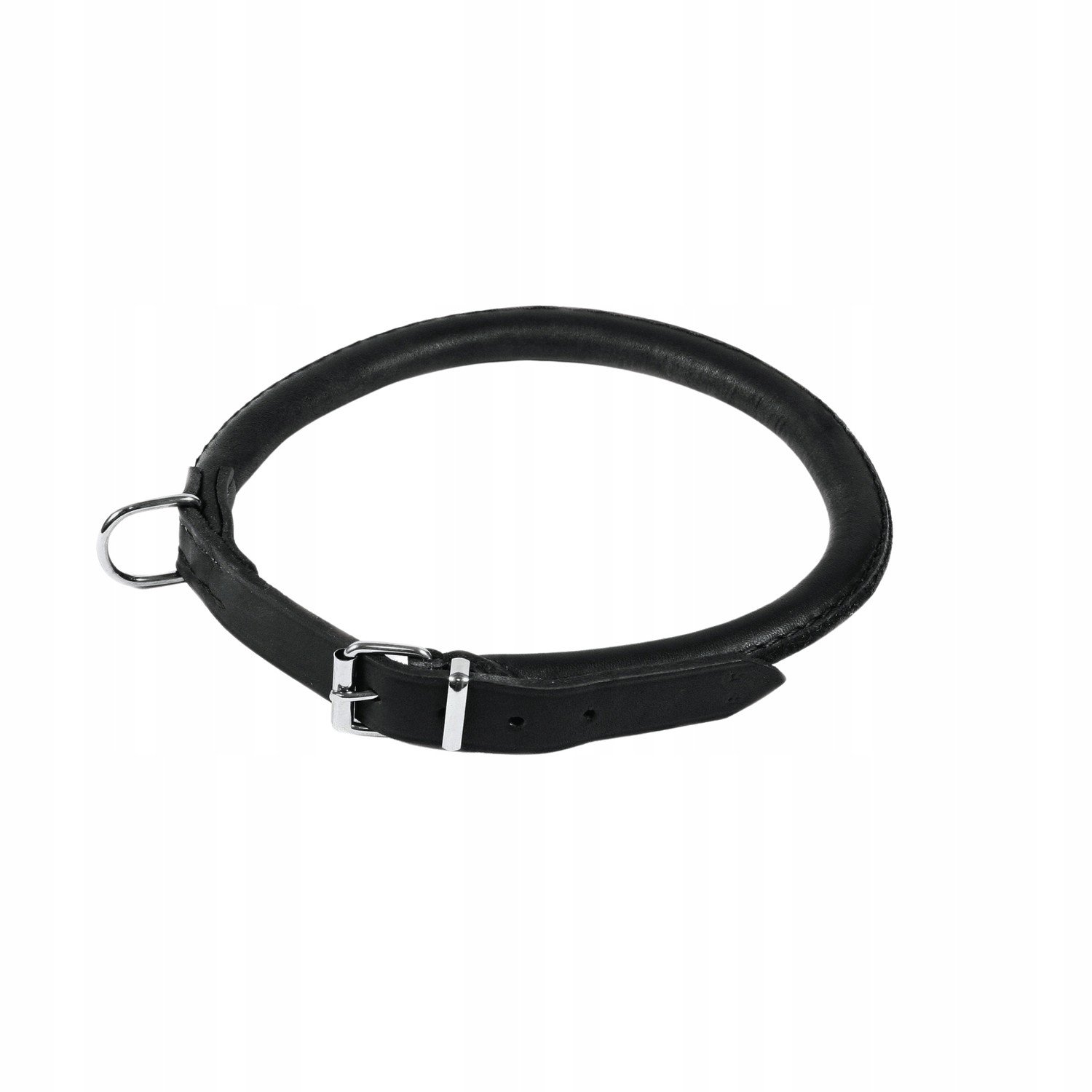 Dingo obojek, kulatá kůže Soft 1,2x65 cm černá