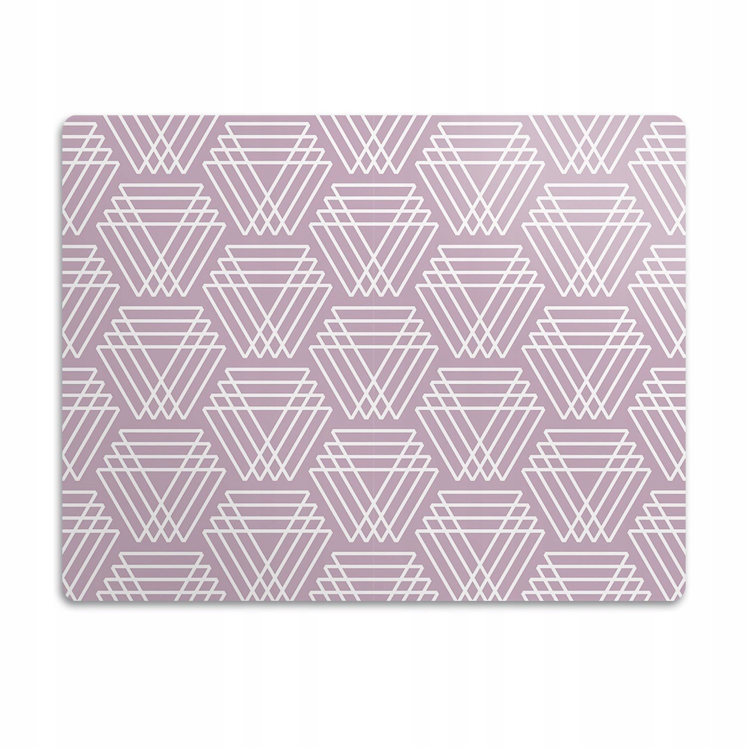 Ochranná podložka pod misky Růžové trojúhelníky 90x60 cm