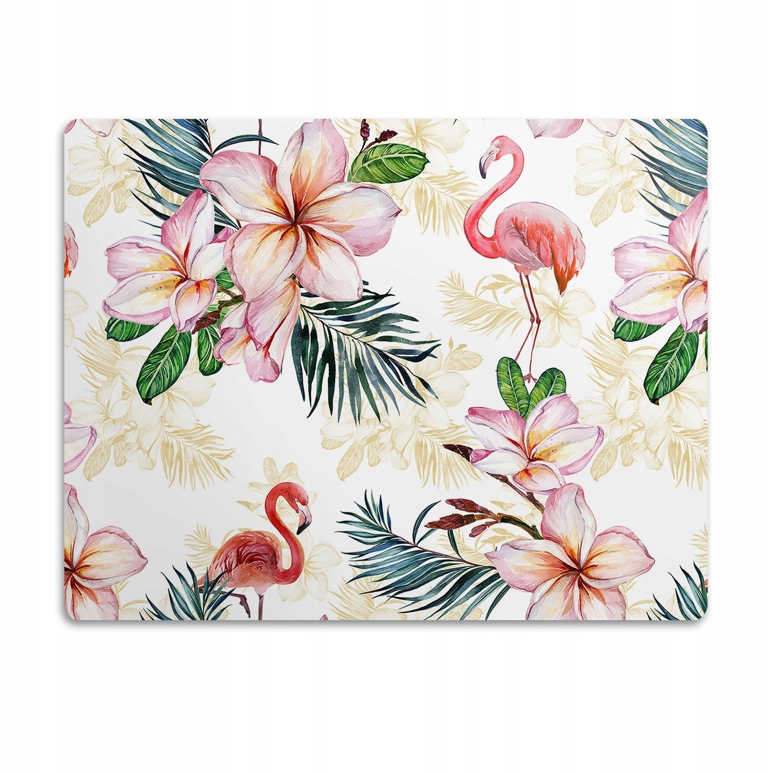 Podložka pod kočičí toaletu Plameňáci v květech 90x60