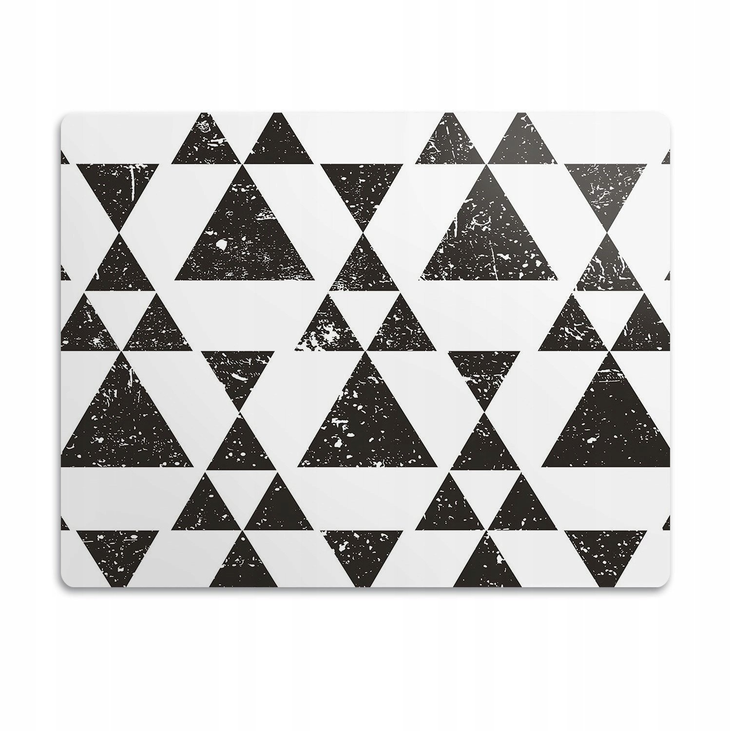 Podložka pod misku pro kočky Černé trojúhelníky 90x60 cm