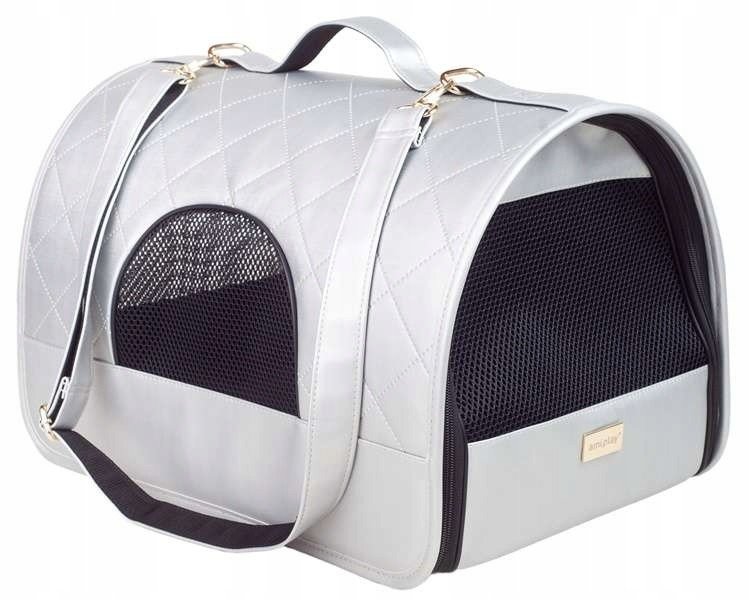 Přepravka kočičí taška Venus Amiplay stříbrná