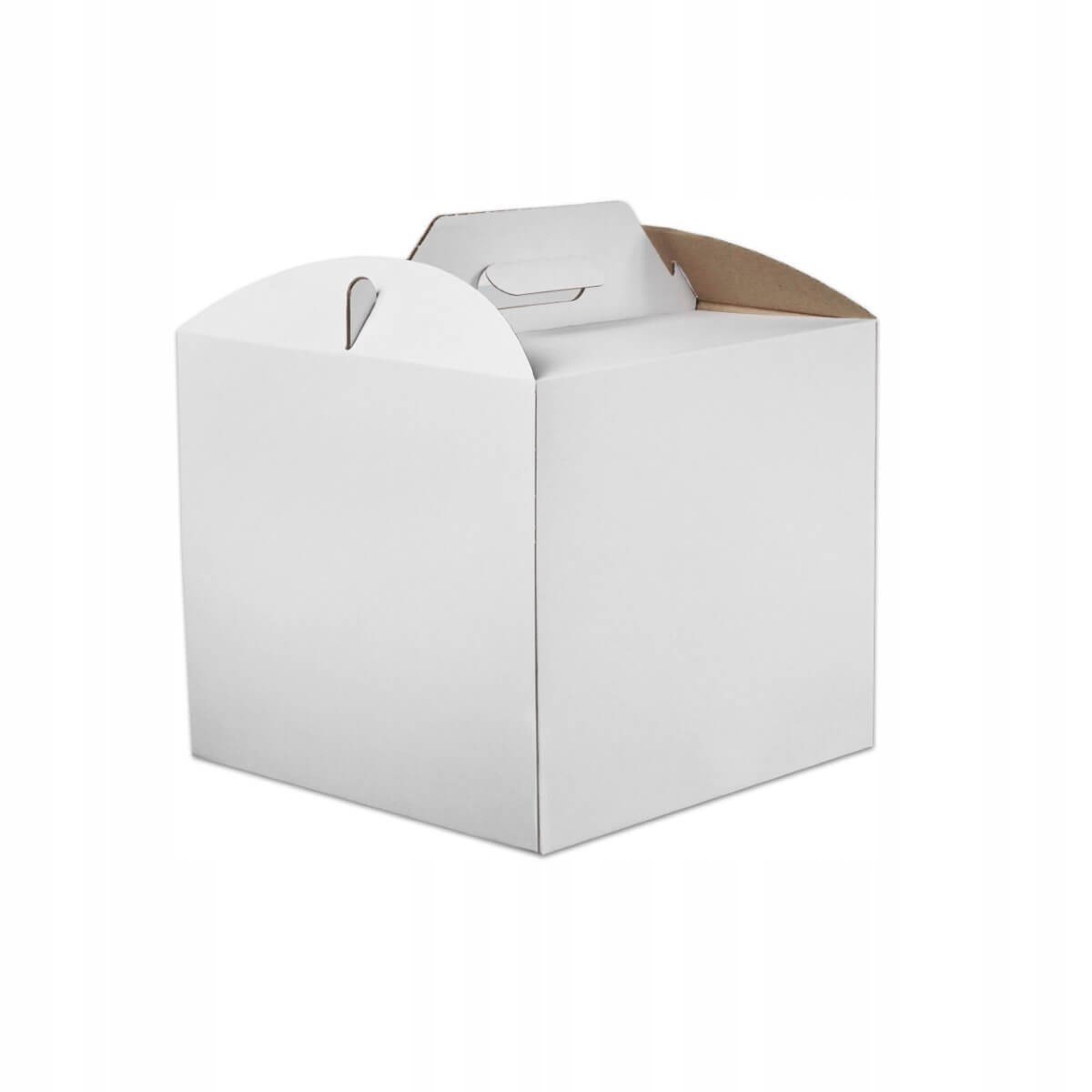 Kartonová krabice na dort 26x26x25cm 30 ks. Bílý