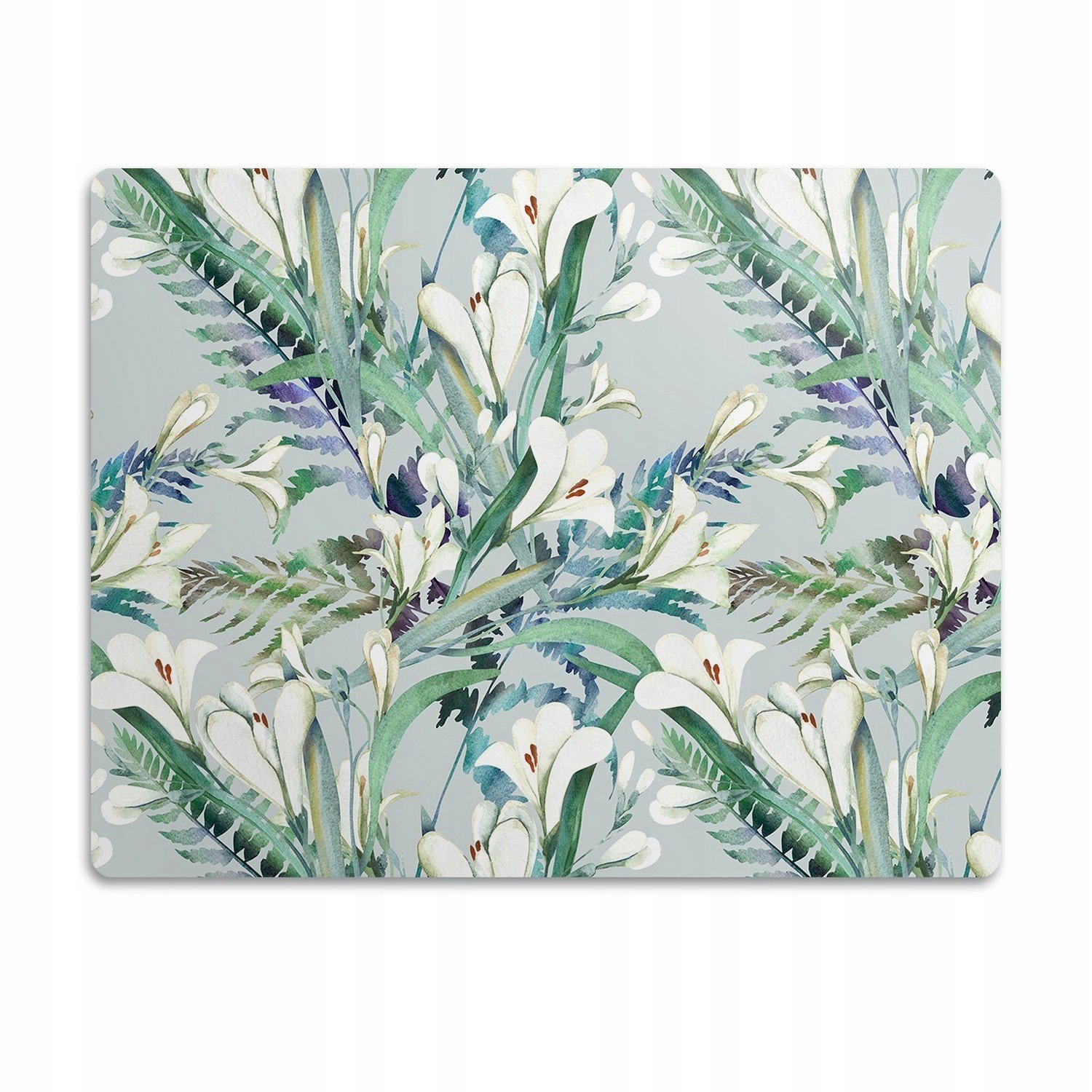 Podložka pod misku pro psa kočky Paprotky květiny 90x60