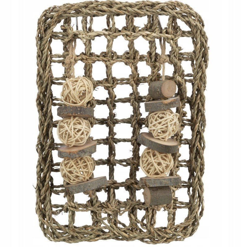 Podložka s hračkami mořské řasy/dřevo/rattan 18 x 30cm