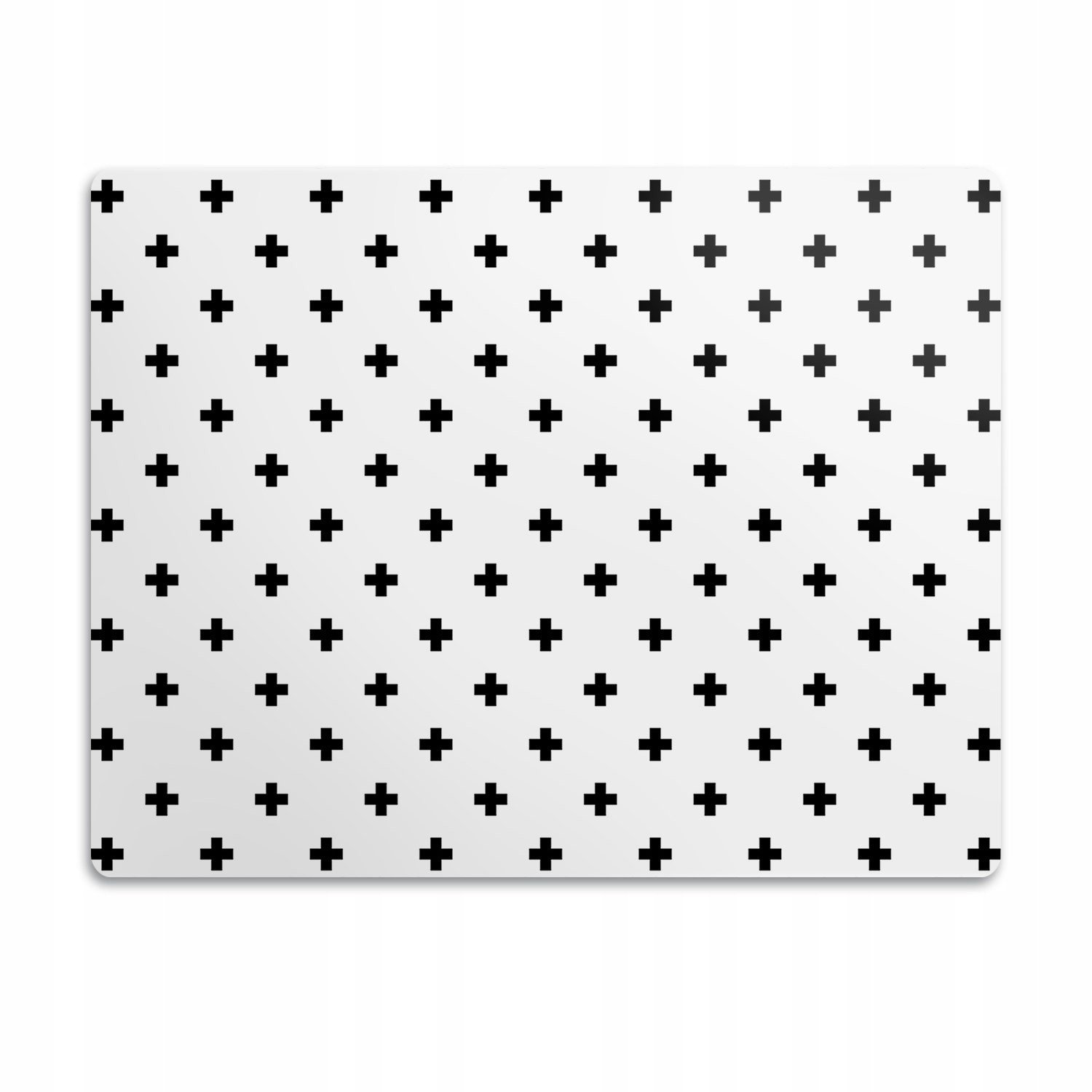 Podložka pod misku pro kočku psa Křížky černá 90x60