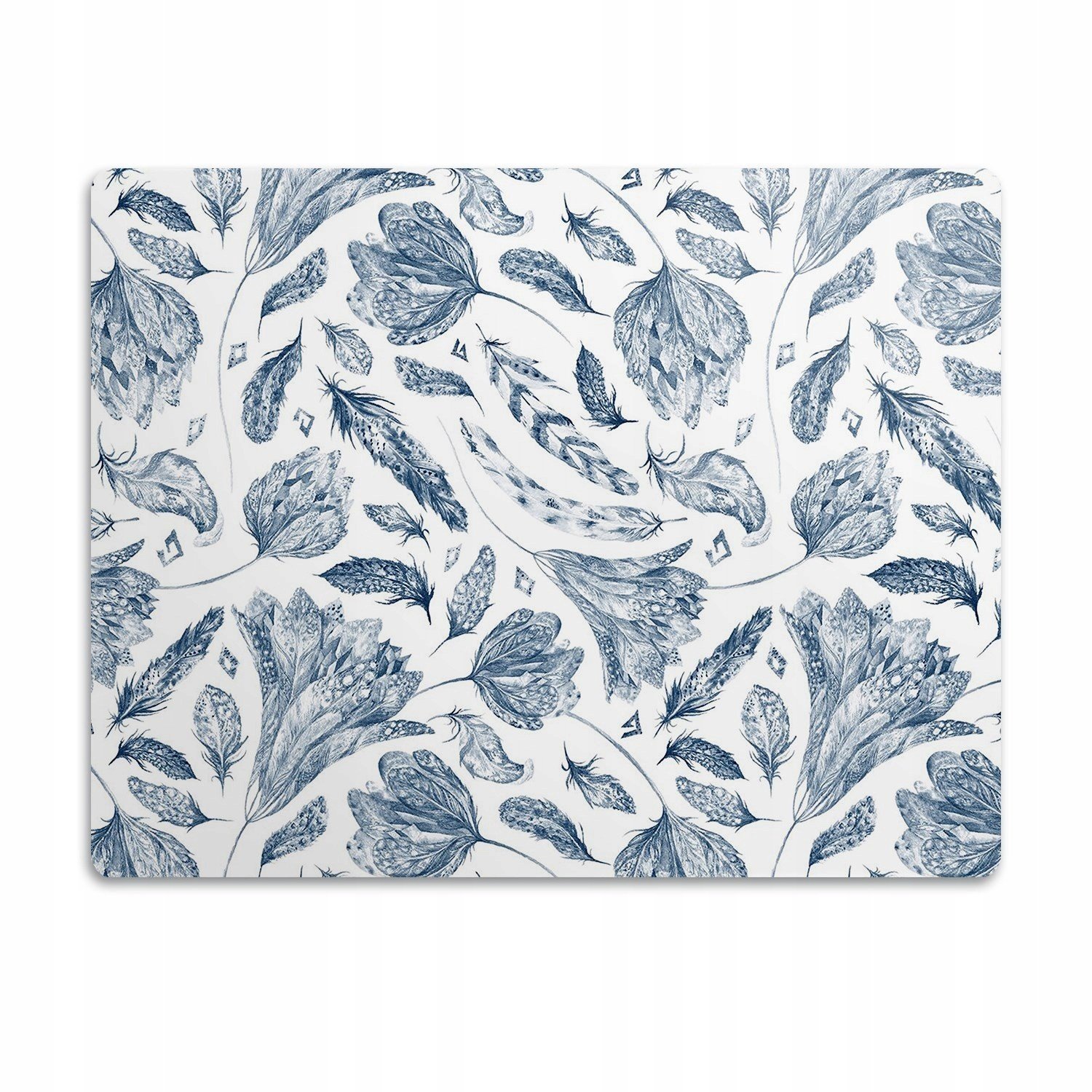 Ochranná podložka pod misky Modré rostliny 90x60cm