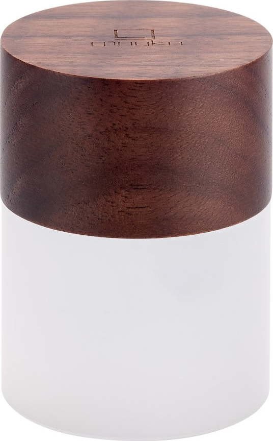Tmavě hnědá stmívatelná stolní lampa se skleněným stínidlem (výška 10,5 cm) Lemelia – Gingko