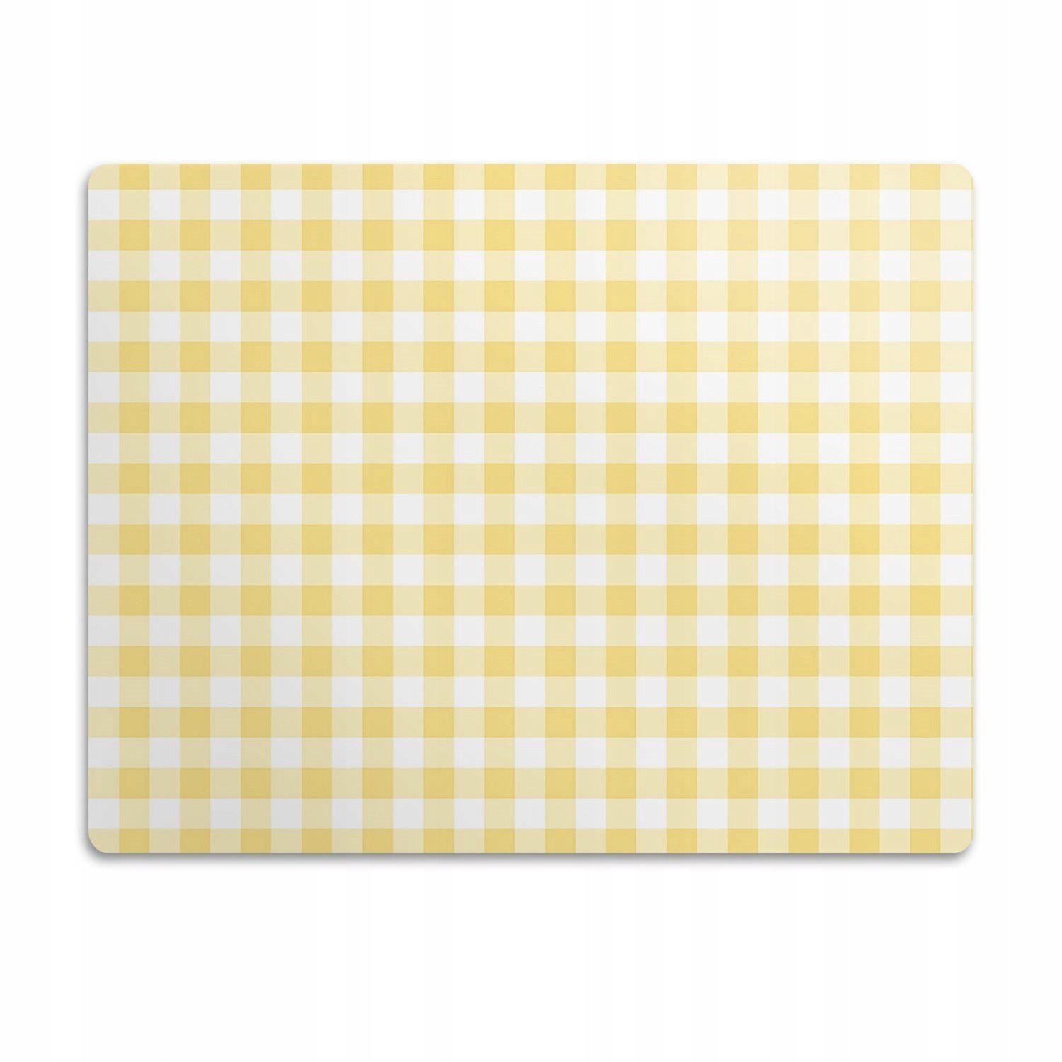 Ochranná podložka pod psí misky Žlutá mřížka 90x60