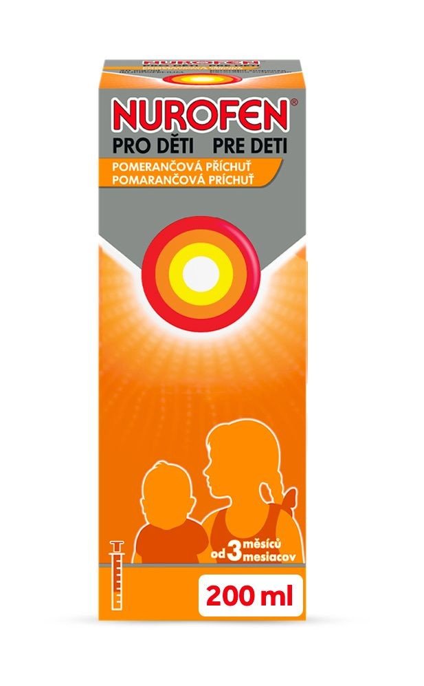 Nurofen pro děti 20 mg/ml pomeranč suspenze 200 ml