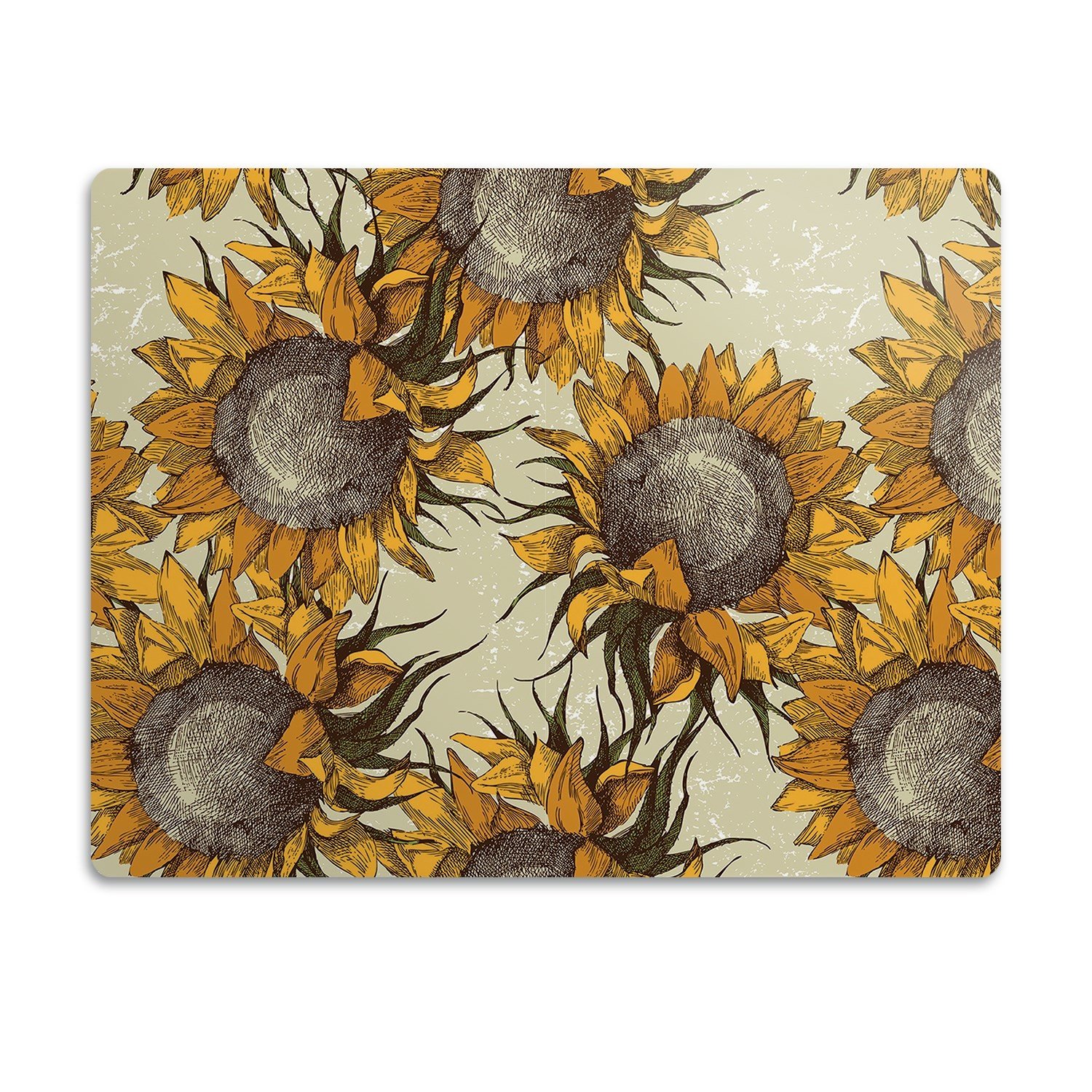 Voděodolná podložka pod misku Slunečnice retro 90x60