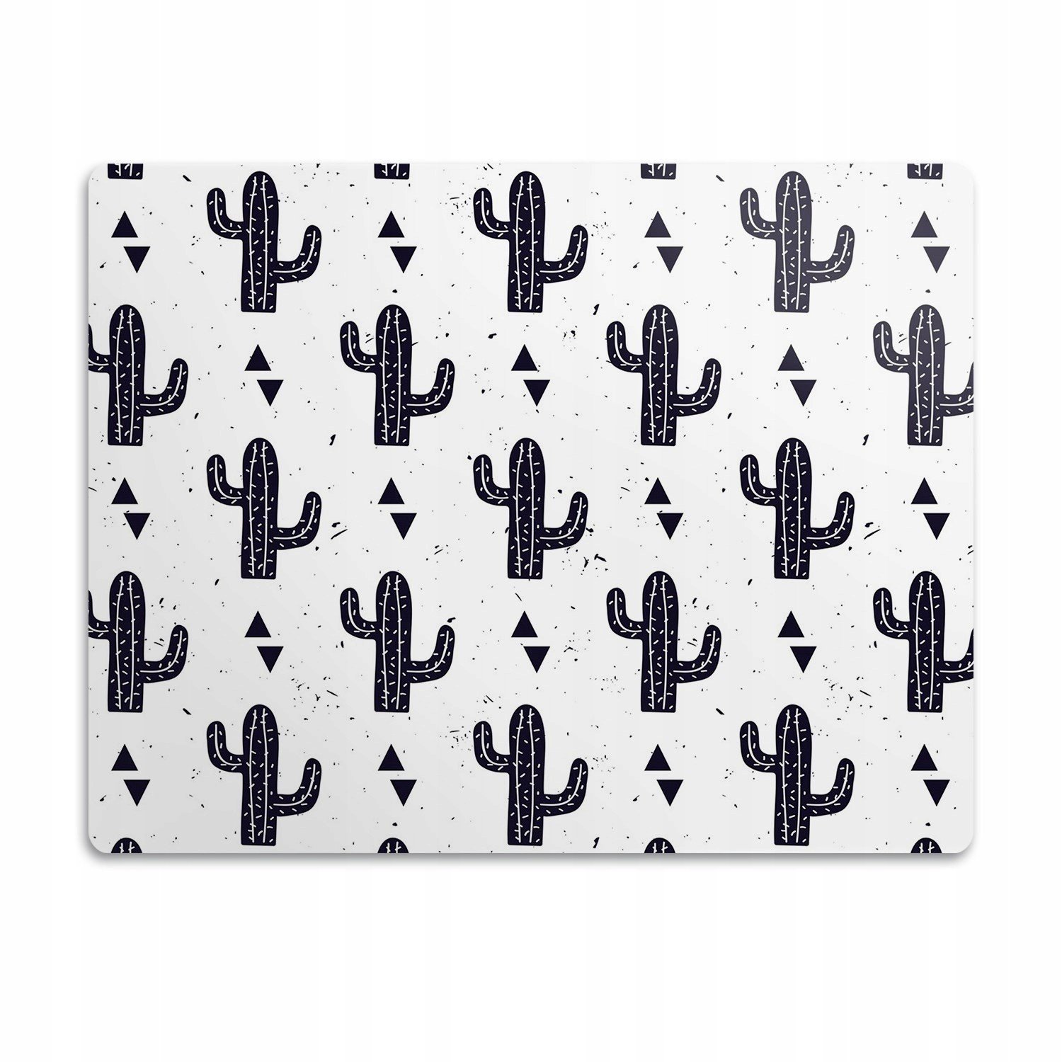 Pro psa a kočku podložka pod misku Černé kaktusy 90x60