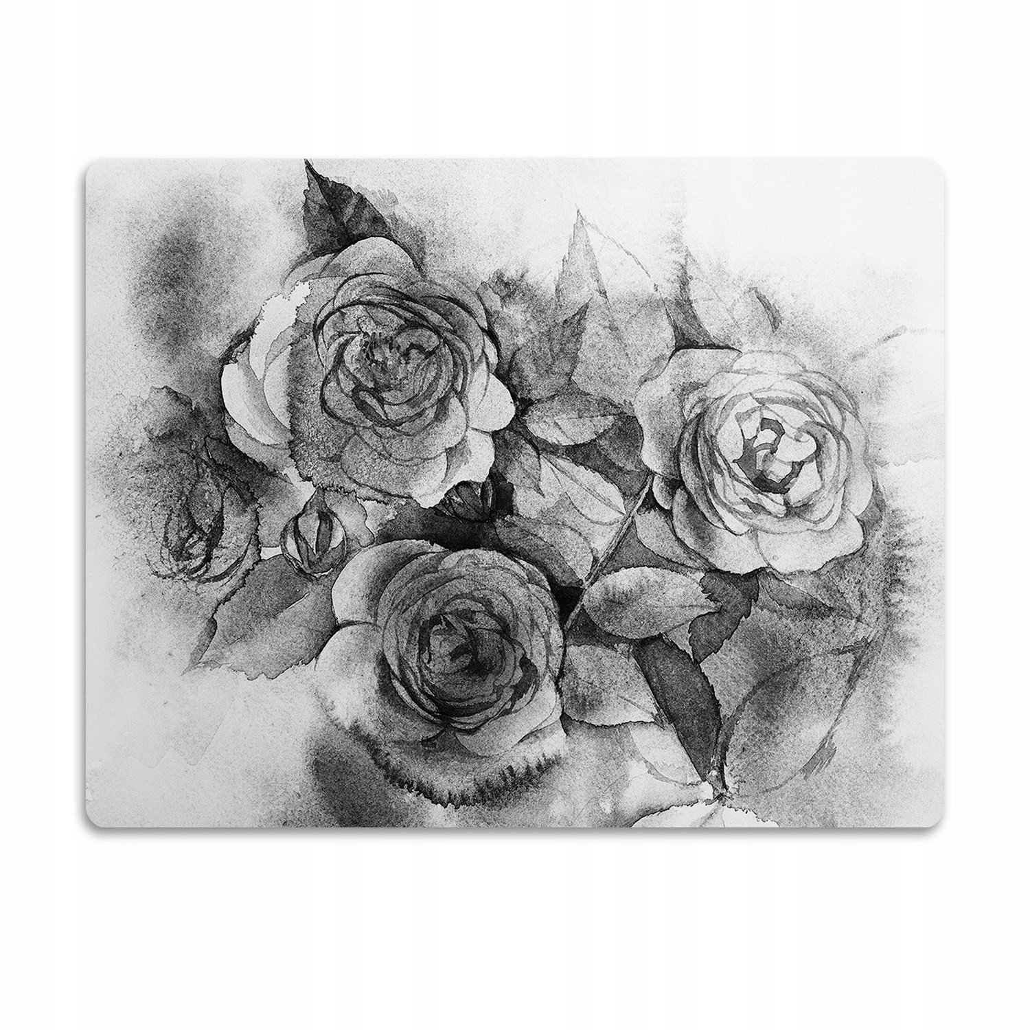 Podložka pod misku Černobílé růže 90x60 cm