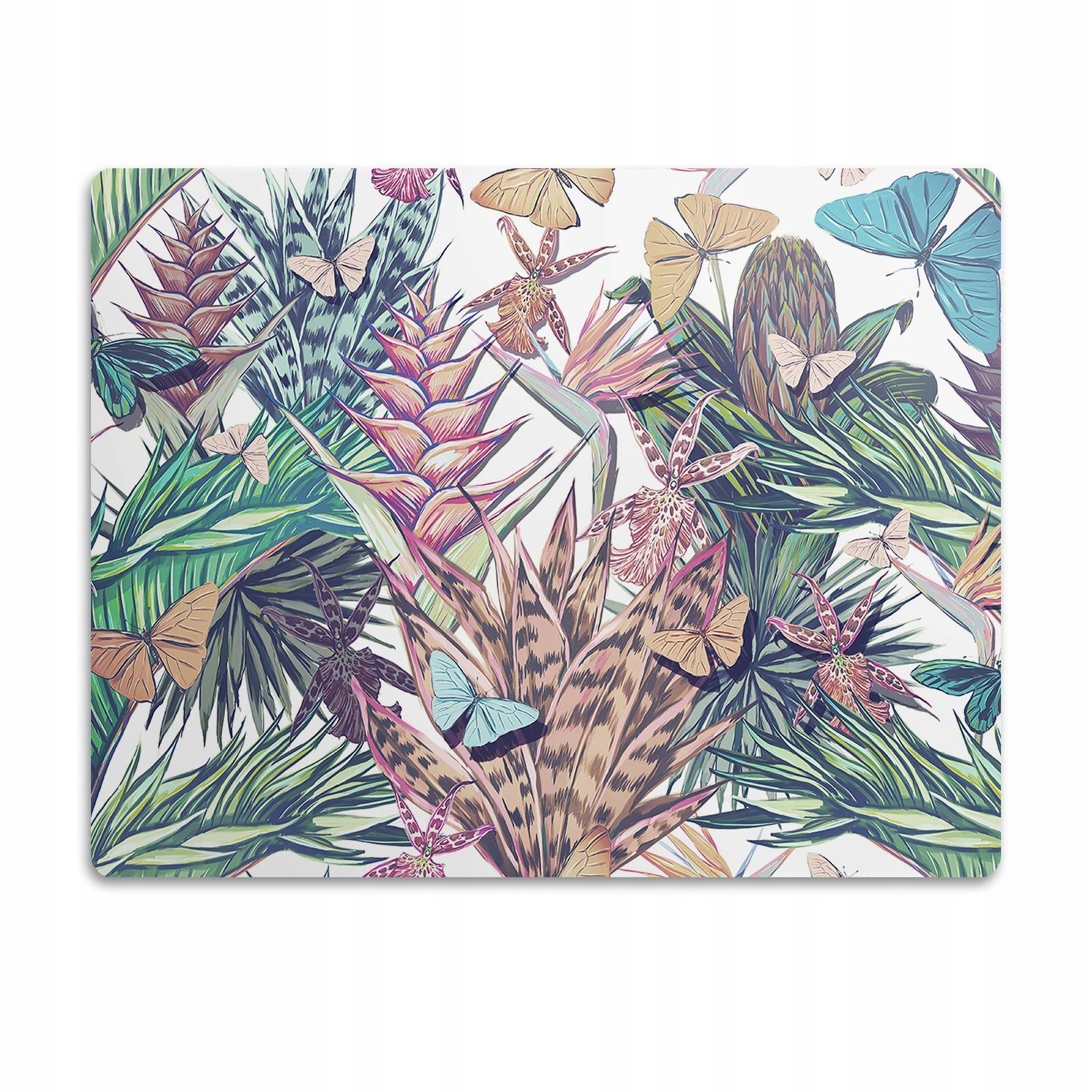 Pro psa kočky podložka pod misku Květiny a motýli 90x60