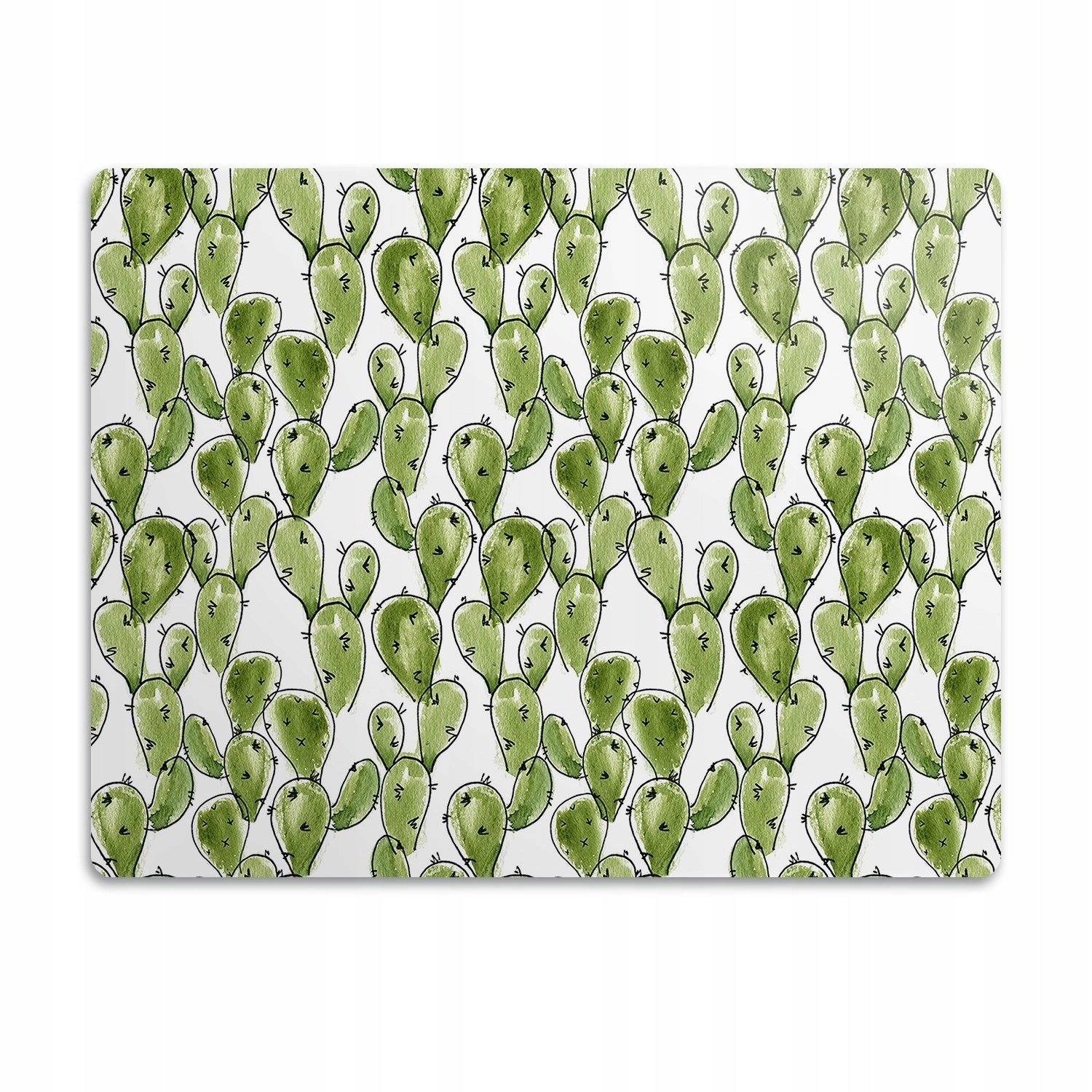 Podložka pro psa pod misku Kaktusy zelená 90x60