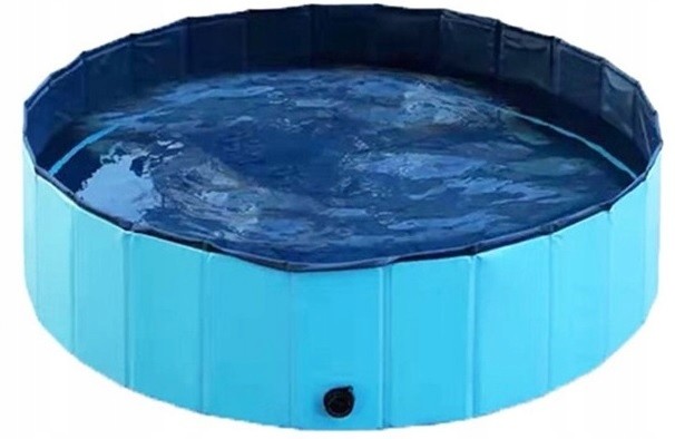 Bazén Pro Psa Zvířátka Skládací Modrý 160X30XL