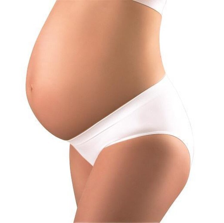 BABYONO Kalhotky podbřišní pro těhotné ženy bílé vel.S