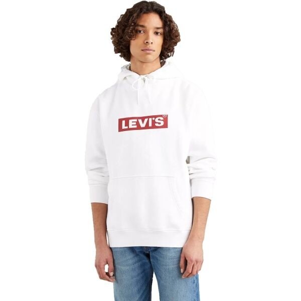 Levi's T3 RELAXD GRAPHIC HOODIE Pánská mikina, šedá, velikost XL