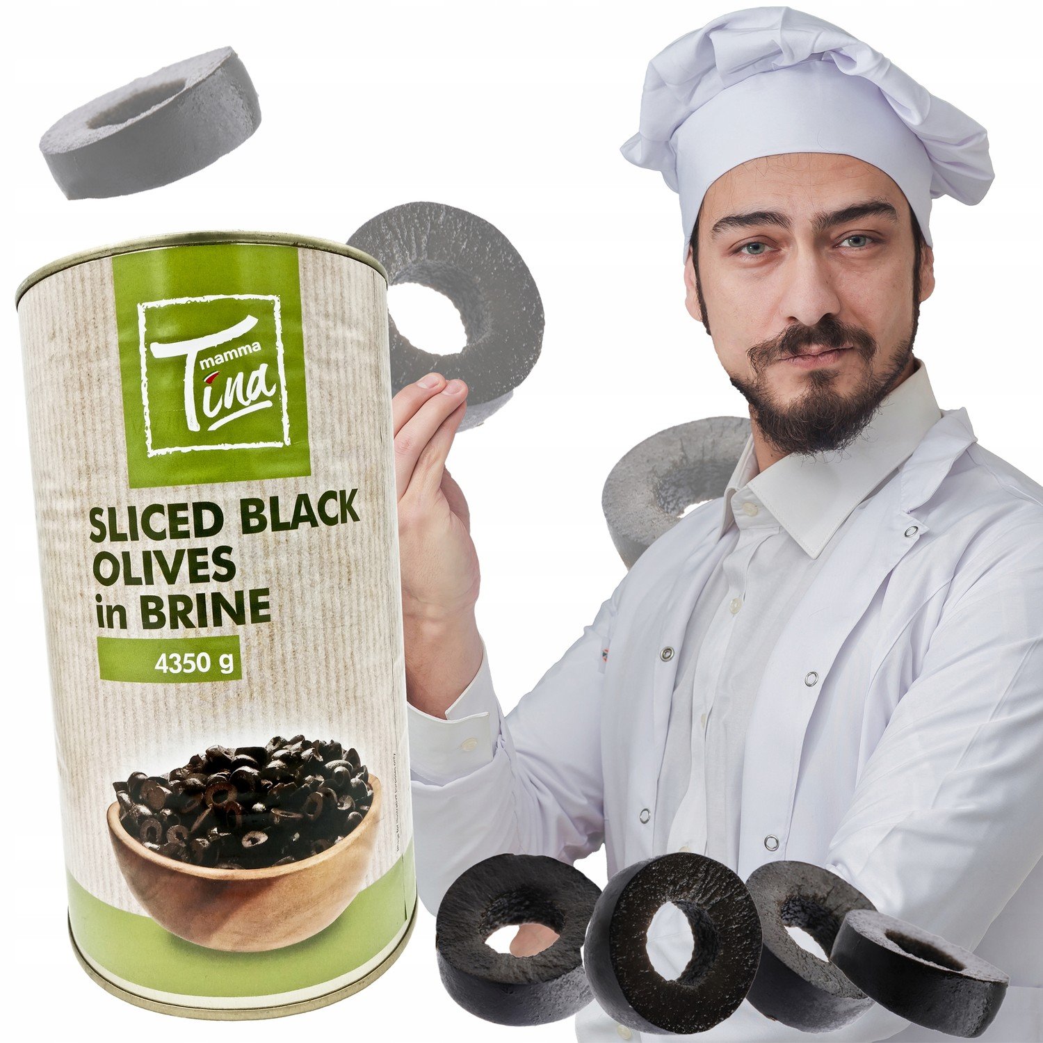 Olivky Černé krájené Mamma Tina 4,35KG