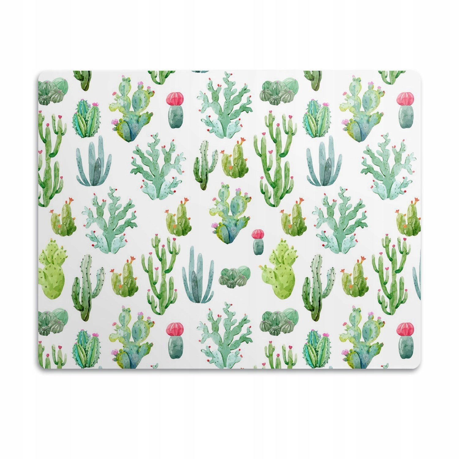 Ochranná podložka pod psí misky Malé kaktusy 90x60