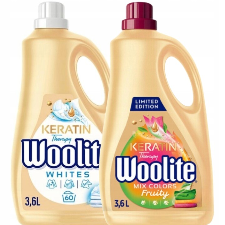 Woolite Fruity White Tekutý prací prostředek Mix 2x3,6L