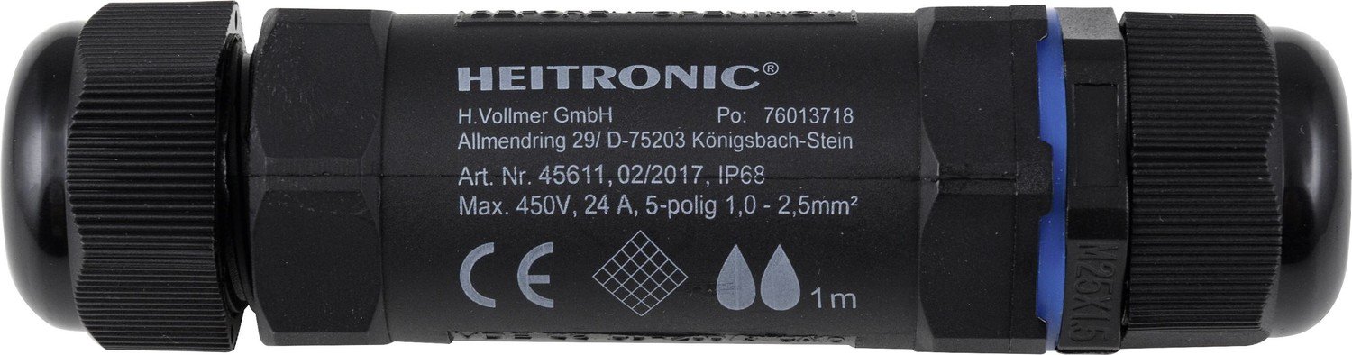 Heitronic 45611 kabelová spojka Se šroubovými svorkami (d x š) 130 mm x 32 mm 1 ks