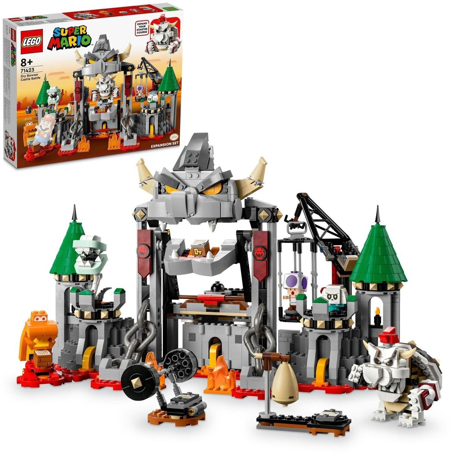 LEGO® Super Mario™ 71423 Boj ve Dry Bowserově hradu – rozšiřující set - 71423