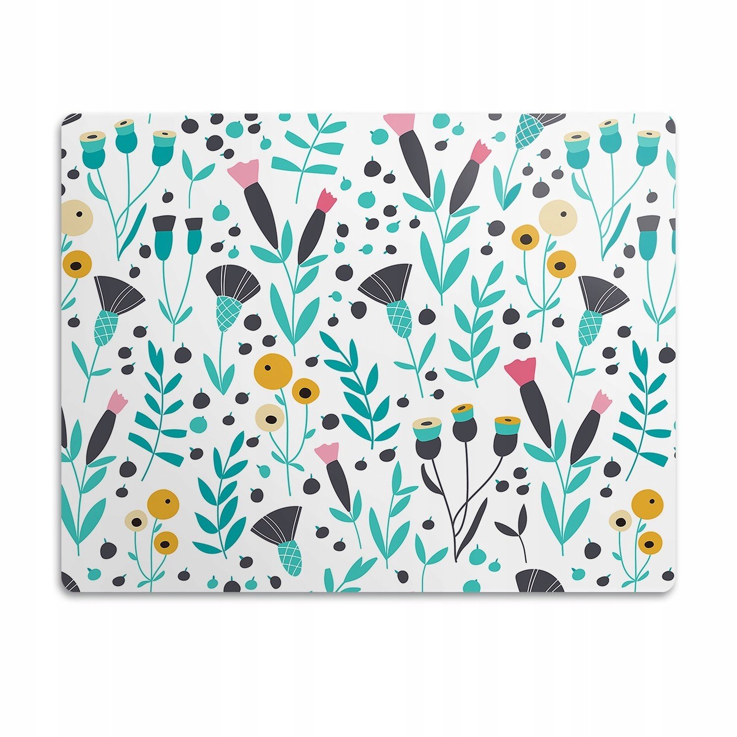 Podložka pro psa pod misku Květiny ilustrace 90x60 cm