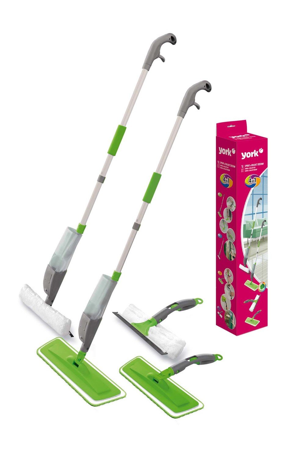 York Plochý Mop 4V1 Na Podlahy Stěn Skel A Oken