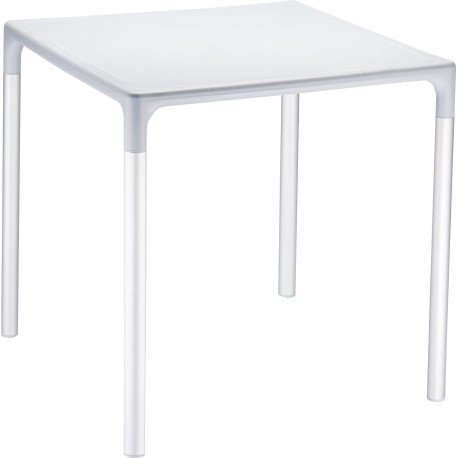 SIESTA Plastový stůl MANGO ALU - silver/šedý