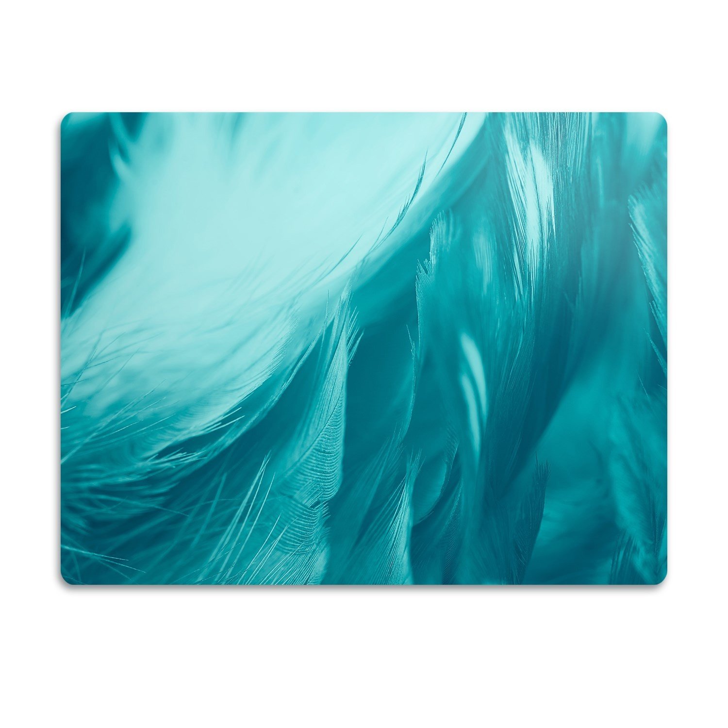 Ochranná podložka pod misky Modré peří 90x60 cm