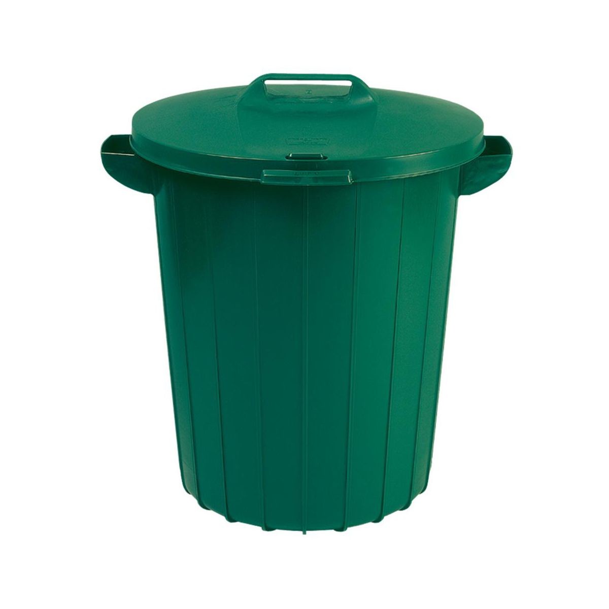 Odpadkový koš s víkem 90L zelený Silný