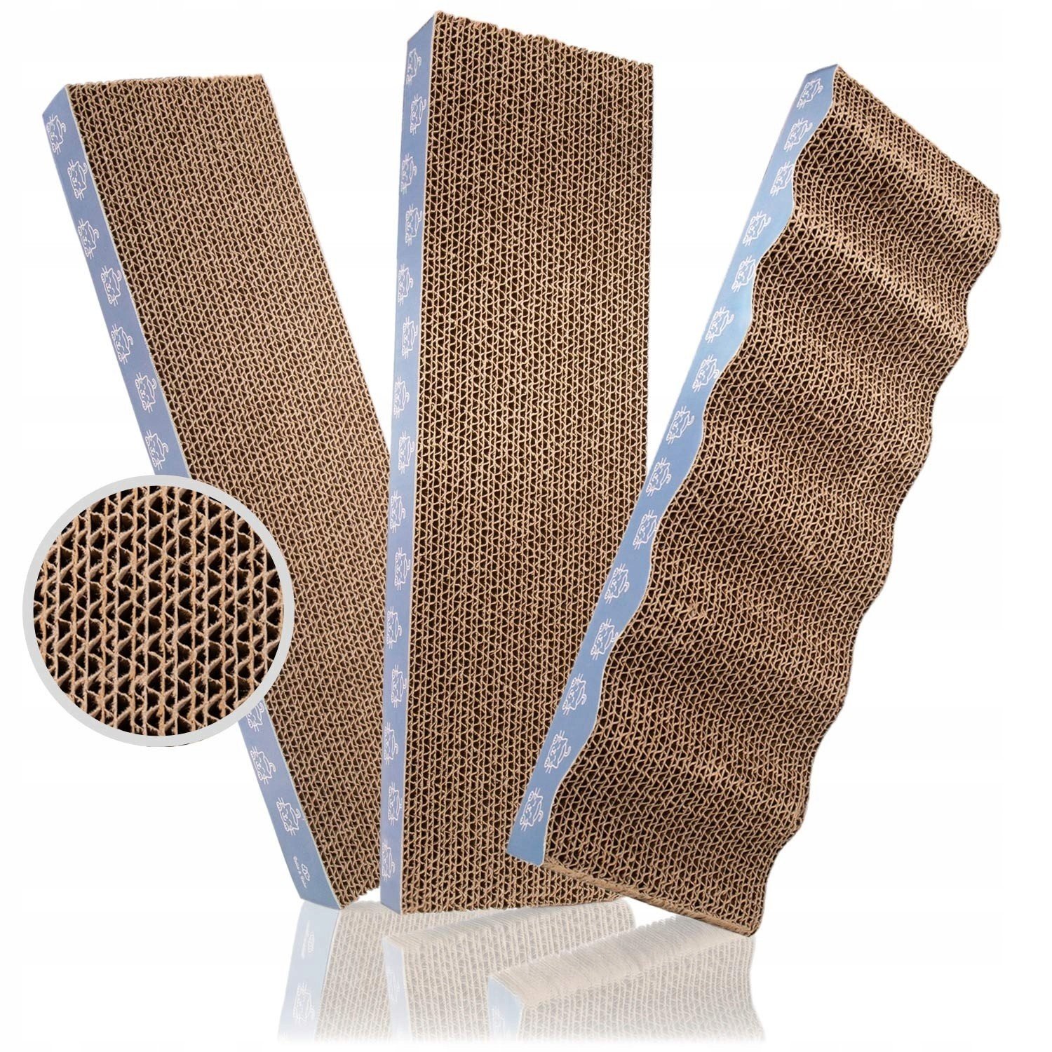 Bella Kartonová podložka na škrábání Škrabadlo Kočka 3ks