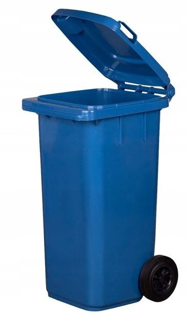 Odpadkový Koš Na Kolečkách 120L Modrý