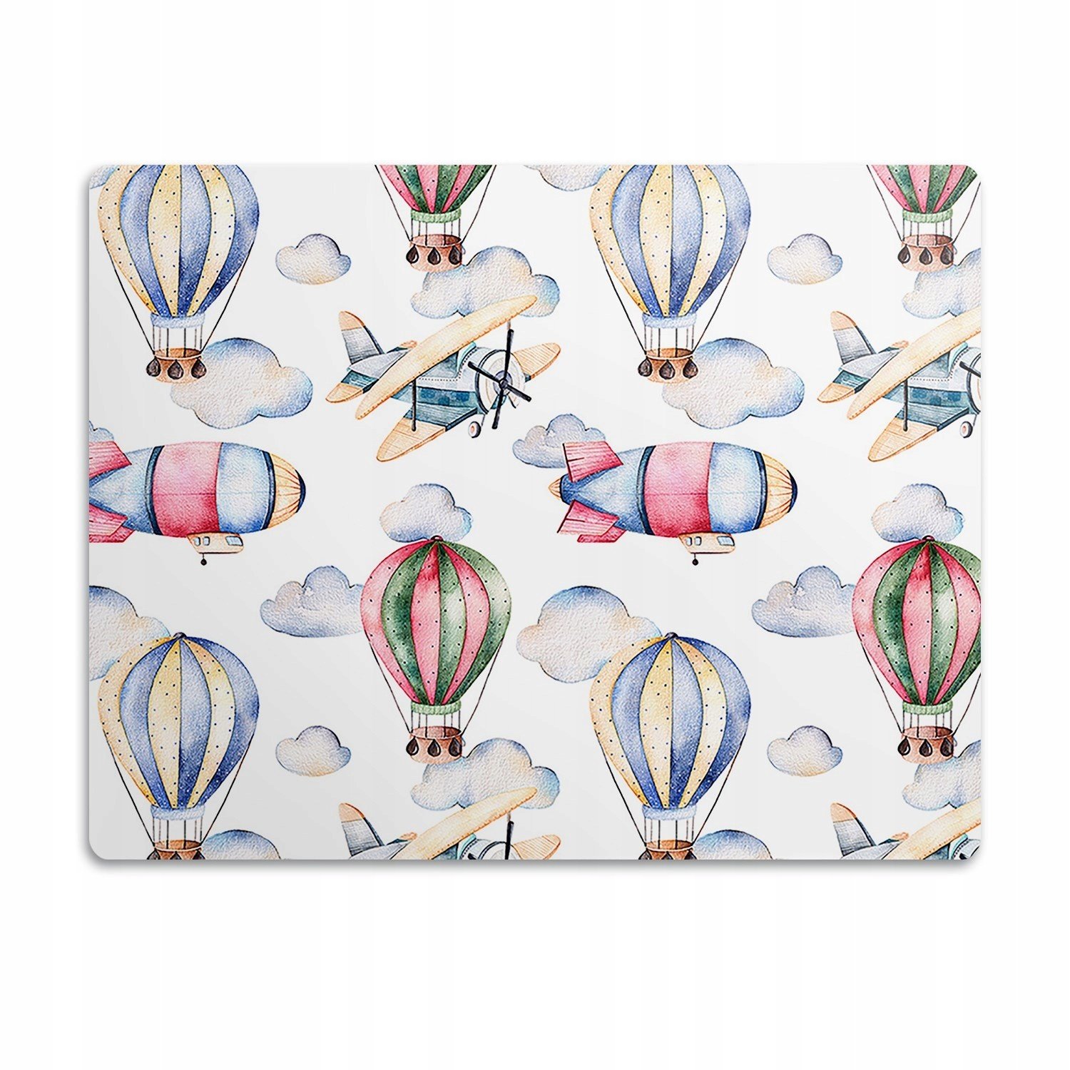 Podložka pro psa pod misku Balónky a letadla 90x60 cm