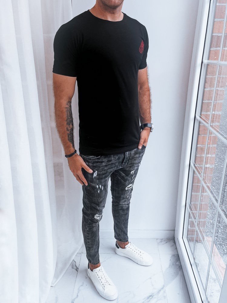 Černé pánské tričko Dstreet