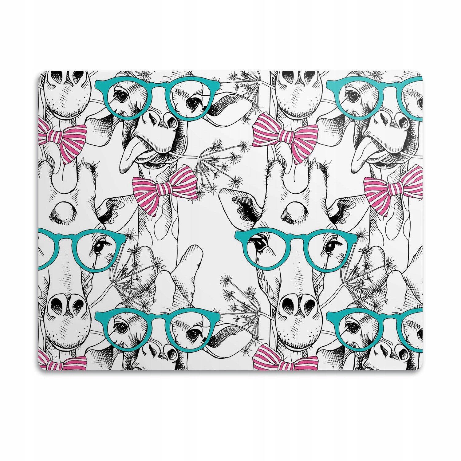 Podložka pro psa pod misku Žirafa brýle 90x60cm