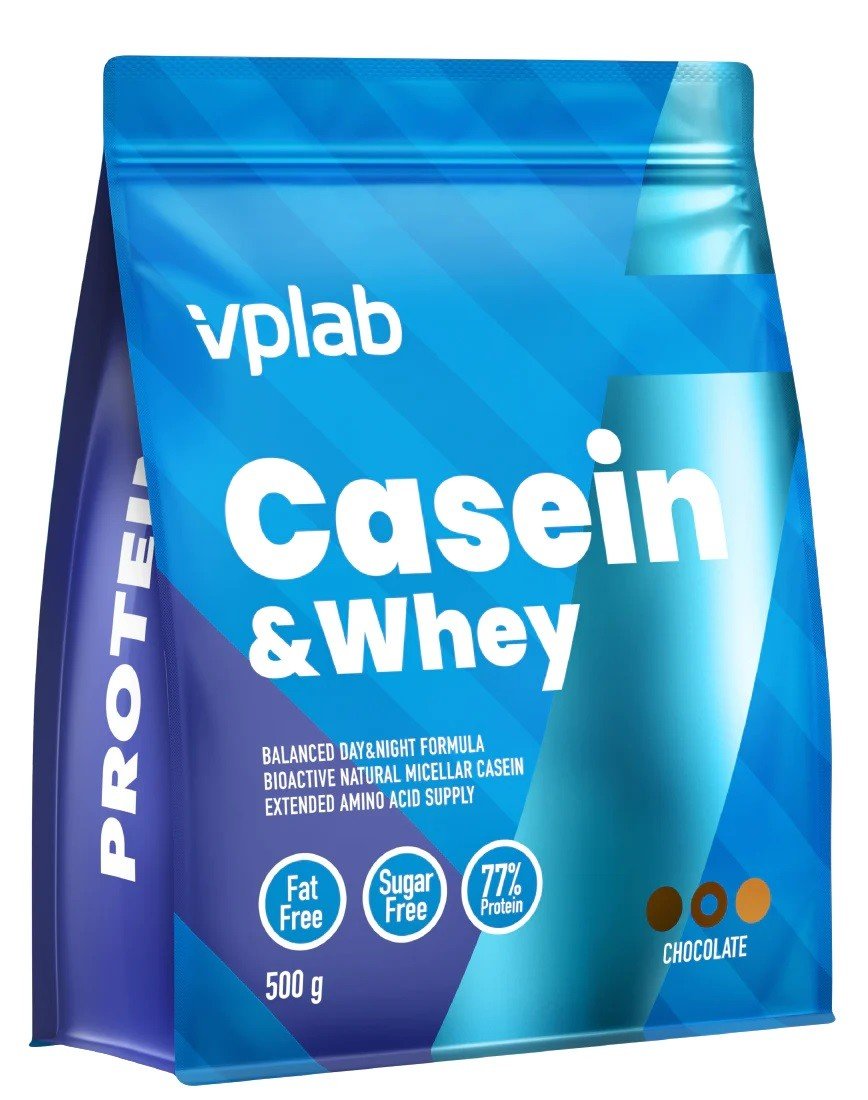 VPLab Casein & Whey 500, micelární kasein a syrovátkový koncentrát, Čokoláda
